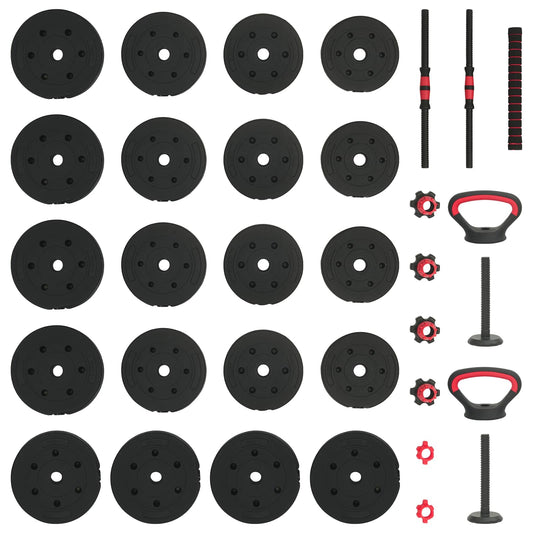 4-i-1 Manualsett 40kg Svart og Rød Sement og jernsand
