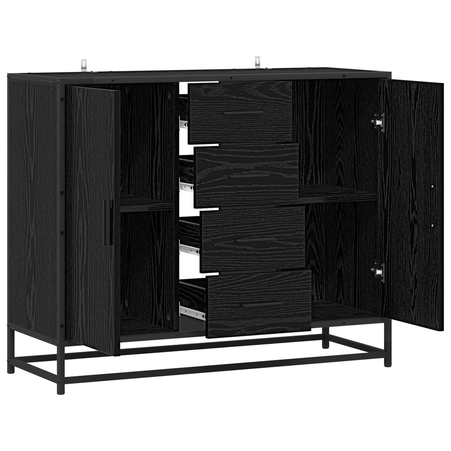 Serviesskap Svart eik 92 x 35 x 76 cm Konstruert tre