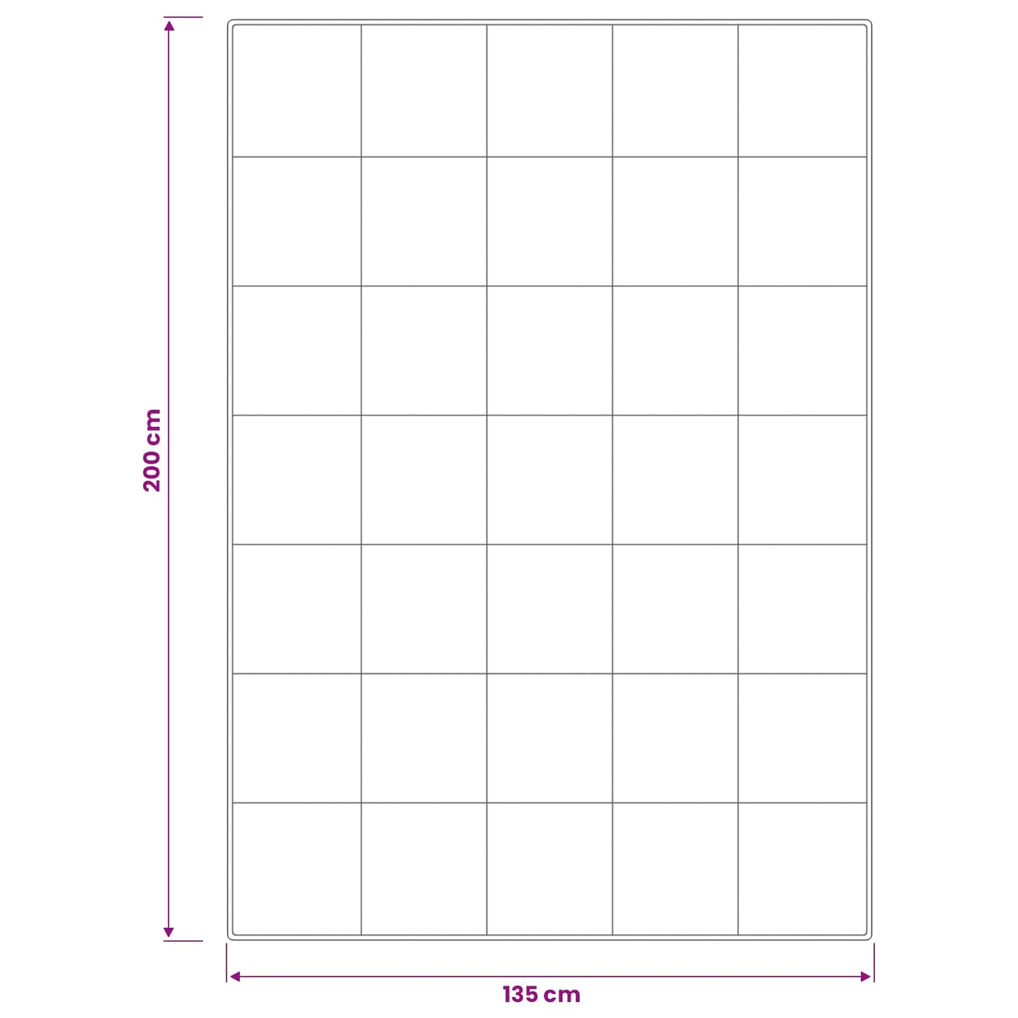 Dyne FULDA 137 x 200 cm 4 årstider 210 GSM 90% Gjess Dun Hvit