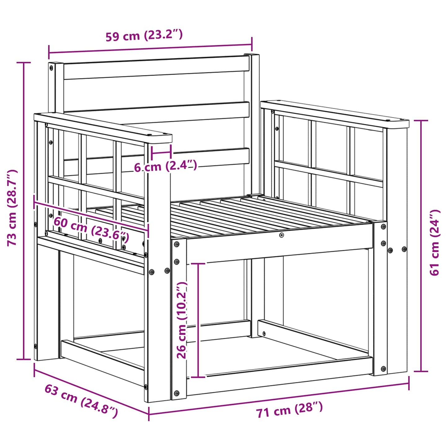 Utendørs sofa-sett Solid akasietre Hvit