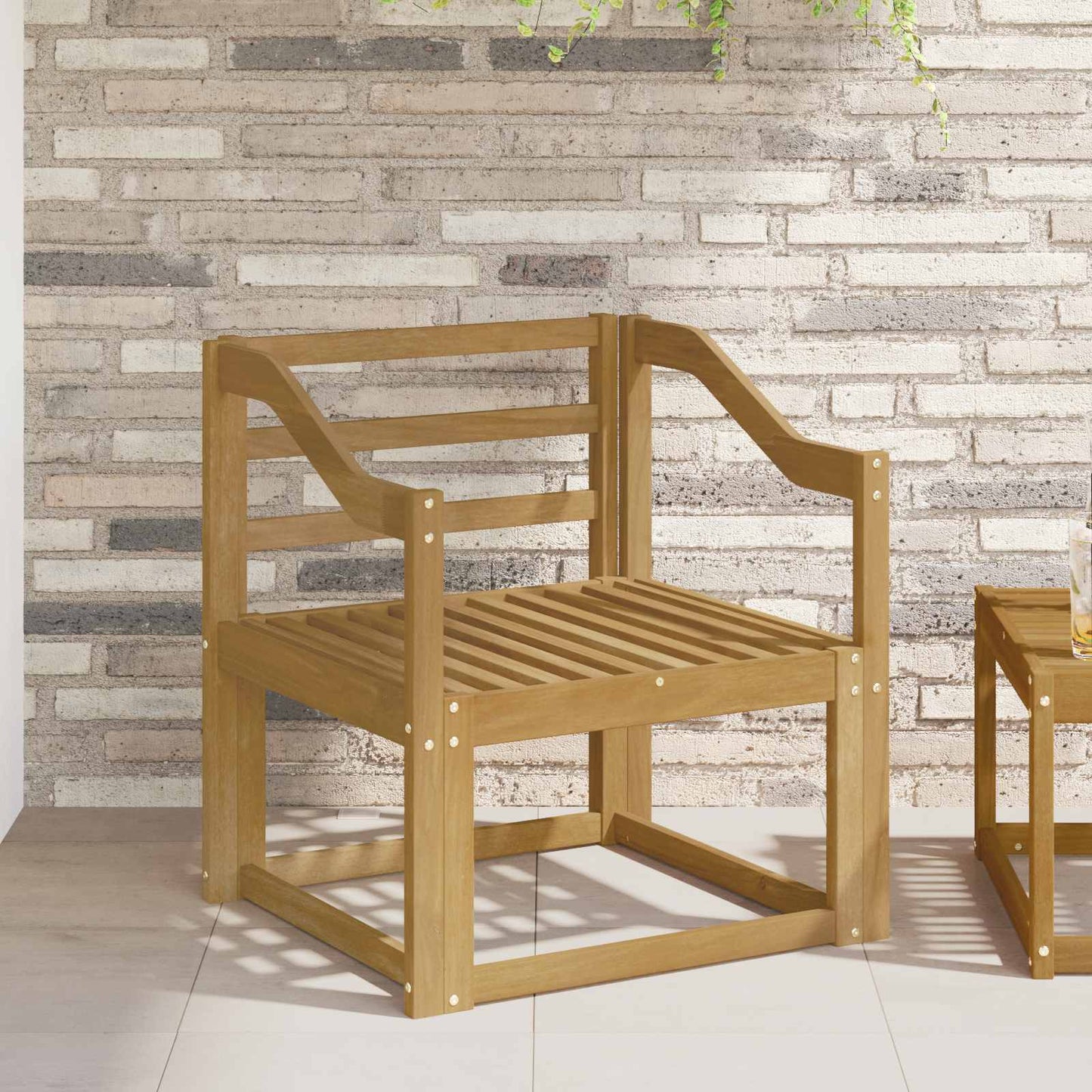 Utendørs sofa-sett Solid akasietre Hvit