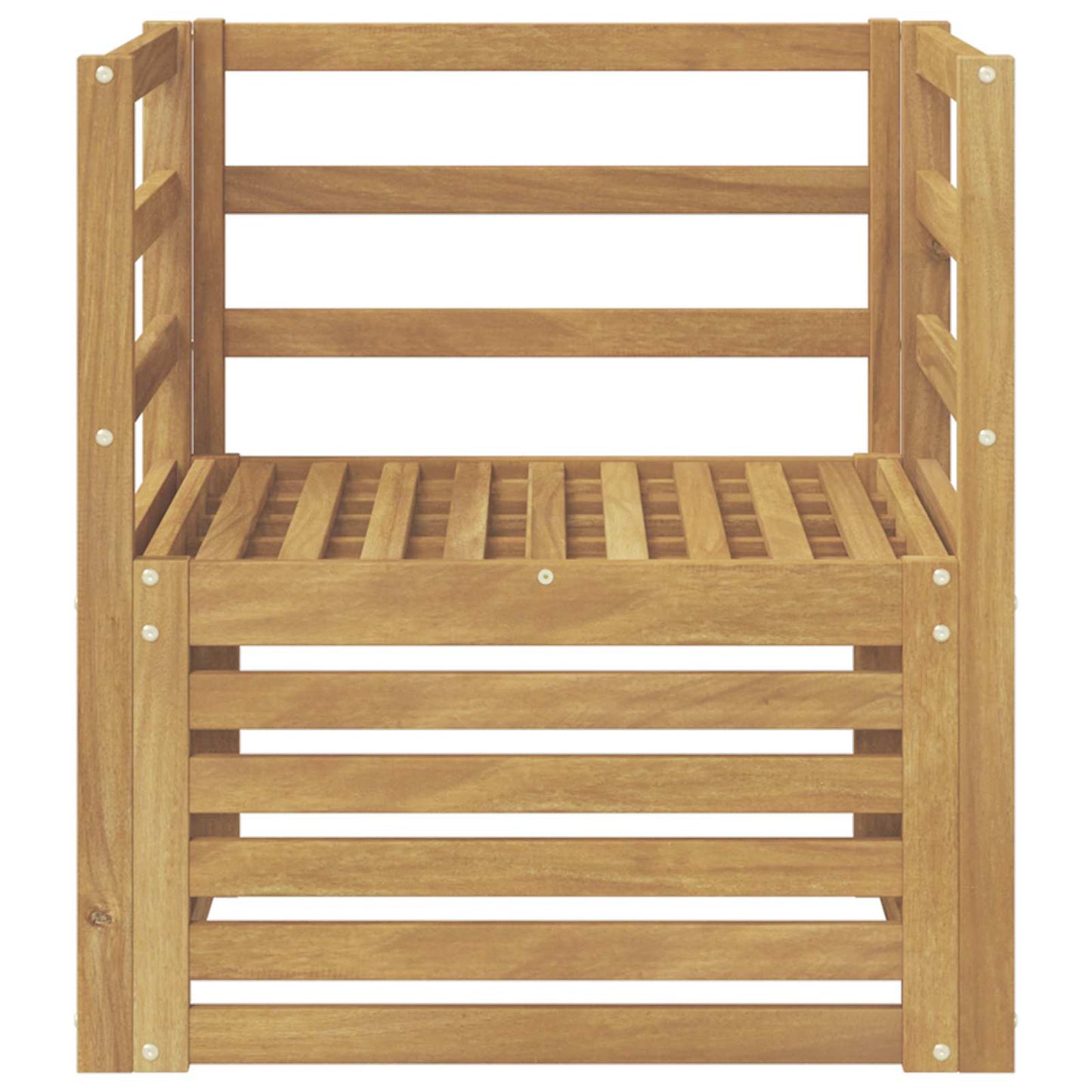 Utesofa Solid akasietre Hvit