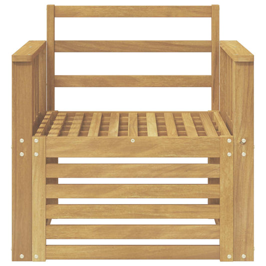 2 Stk Utendørs sofa-sett Solid akasietre Hvit