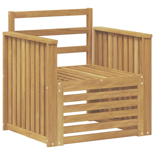 Utendørs sofa-sett Solid akasietre Hvit