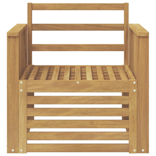 Utendørs sofa-sett Solid akasietre Hvit