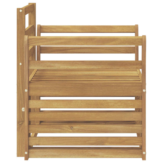 Utendørs sofa-sett Solid akasietre Hvit