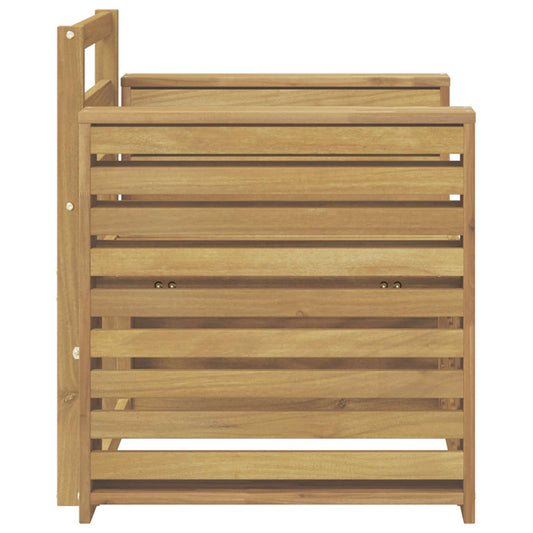 Utendørs sofa-sett Solid akasietre Hvit