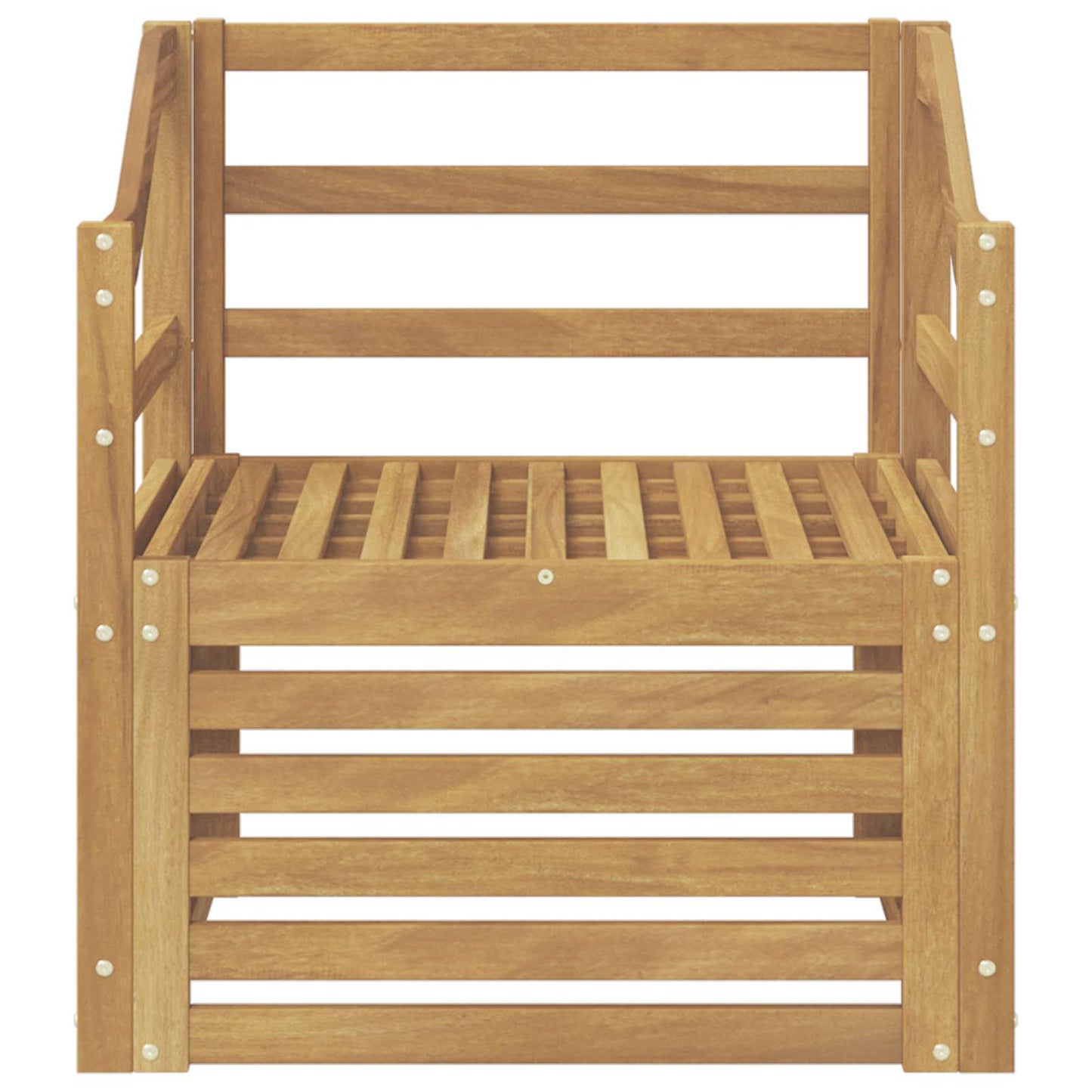 Utesofa Solid akasietre Hvit