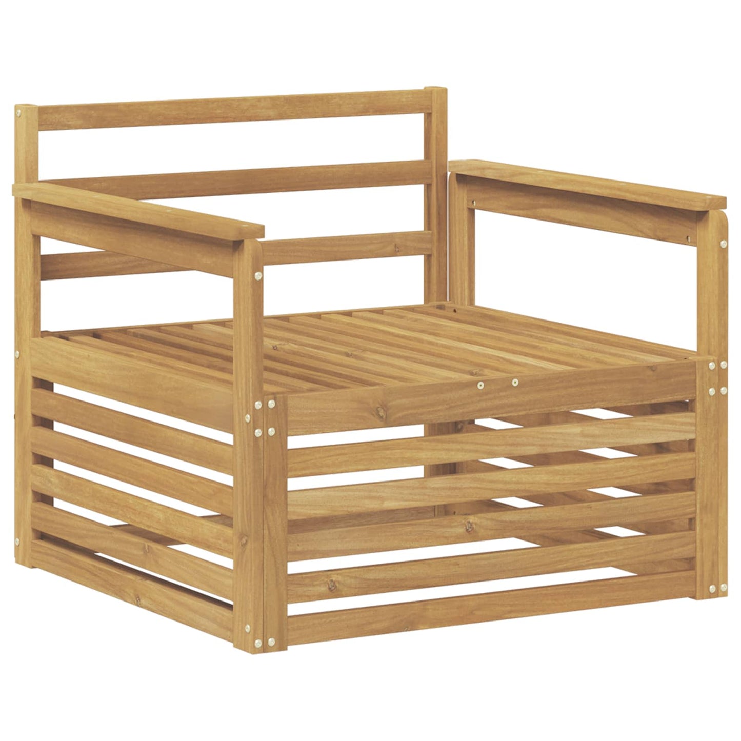 Utesofa Solid akasietre Hvit