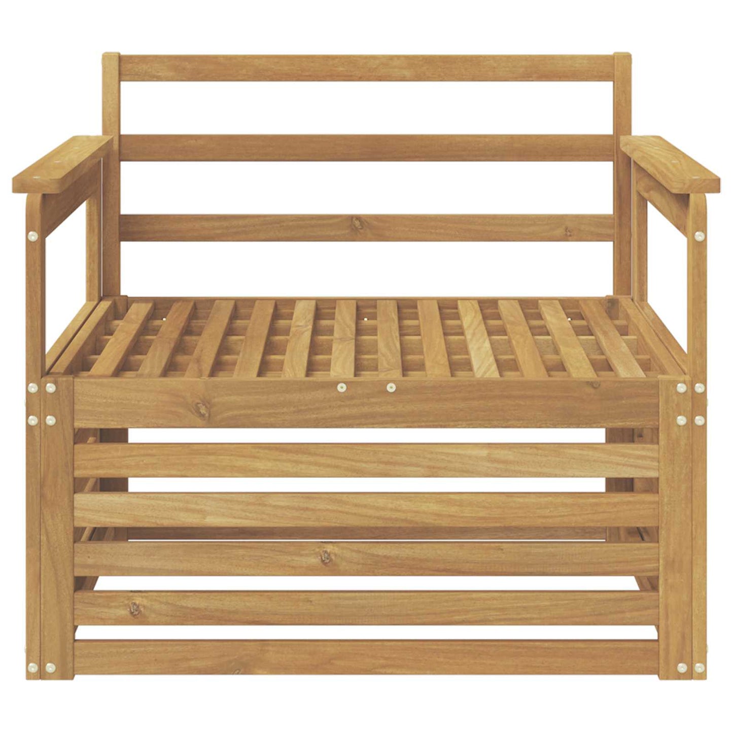 Utesofa Solid akasietre Hvit