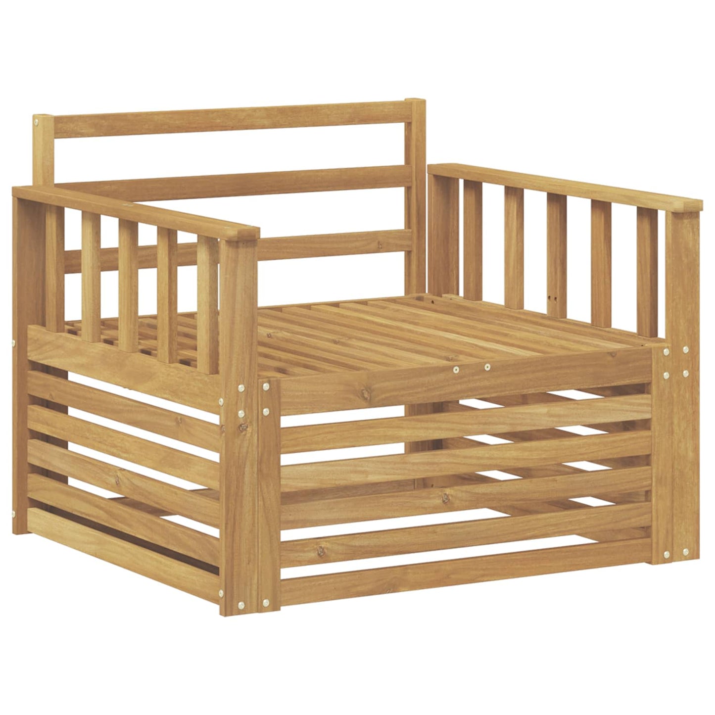 Utesofa Solid akasietre Hvit