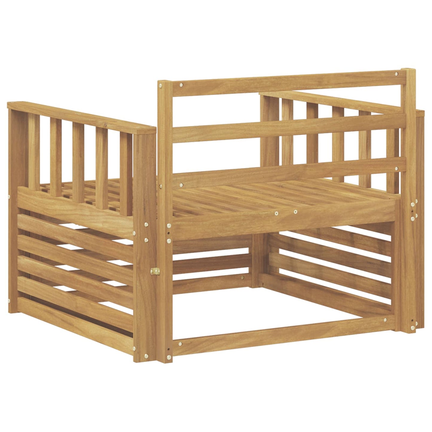 Utesofa Solid akasietre Hvit