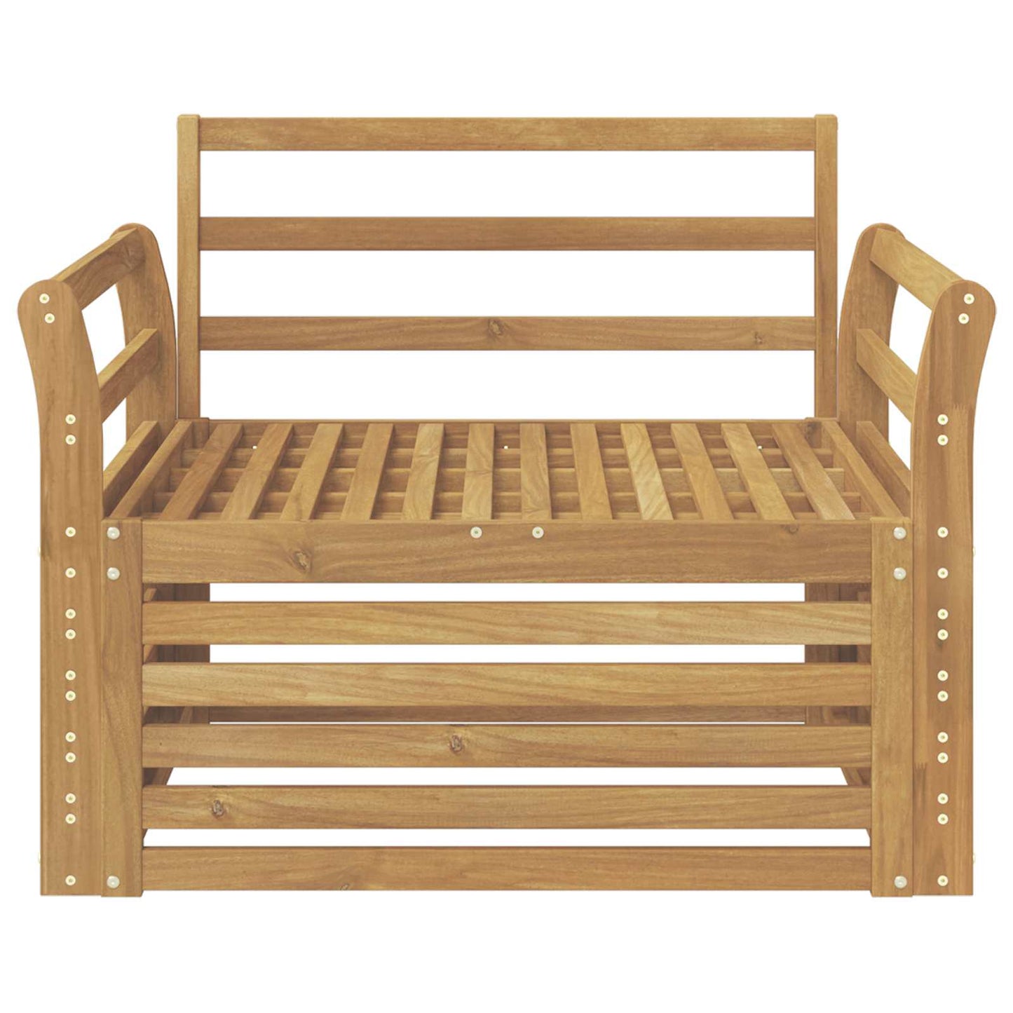 Utesofa Solid akasietre Hvit