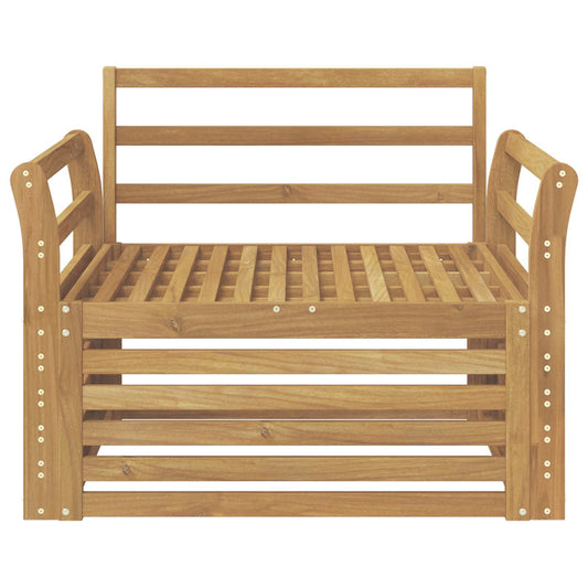 Utesofa Solid akasietre Hvit