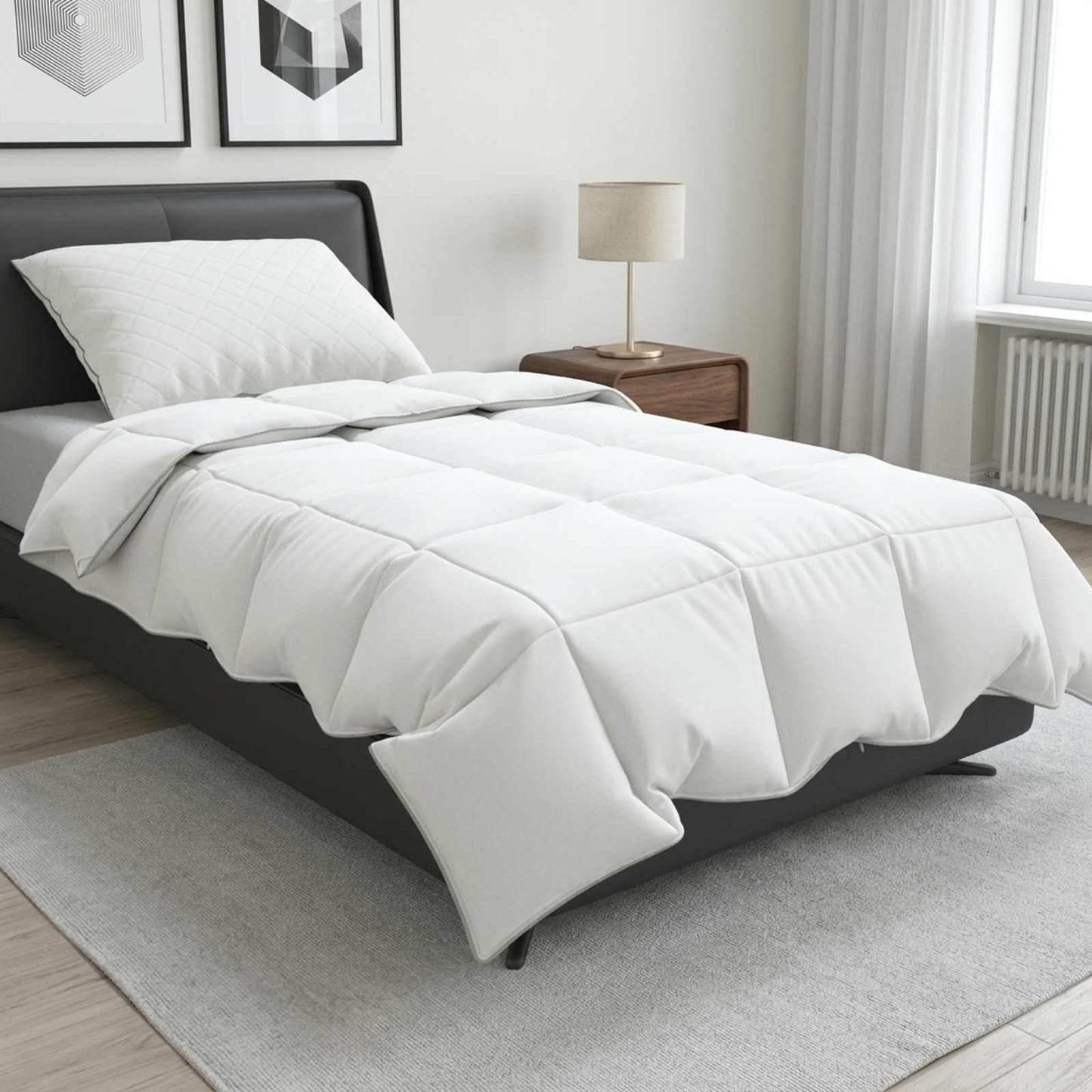 Dyne FULDA 155 x 220 cm Sommer 100 GSM 90% Gjess Dun Hvit