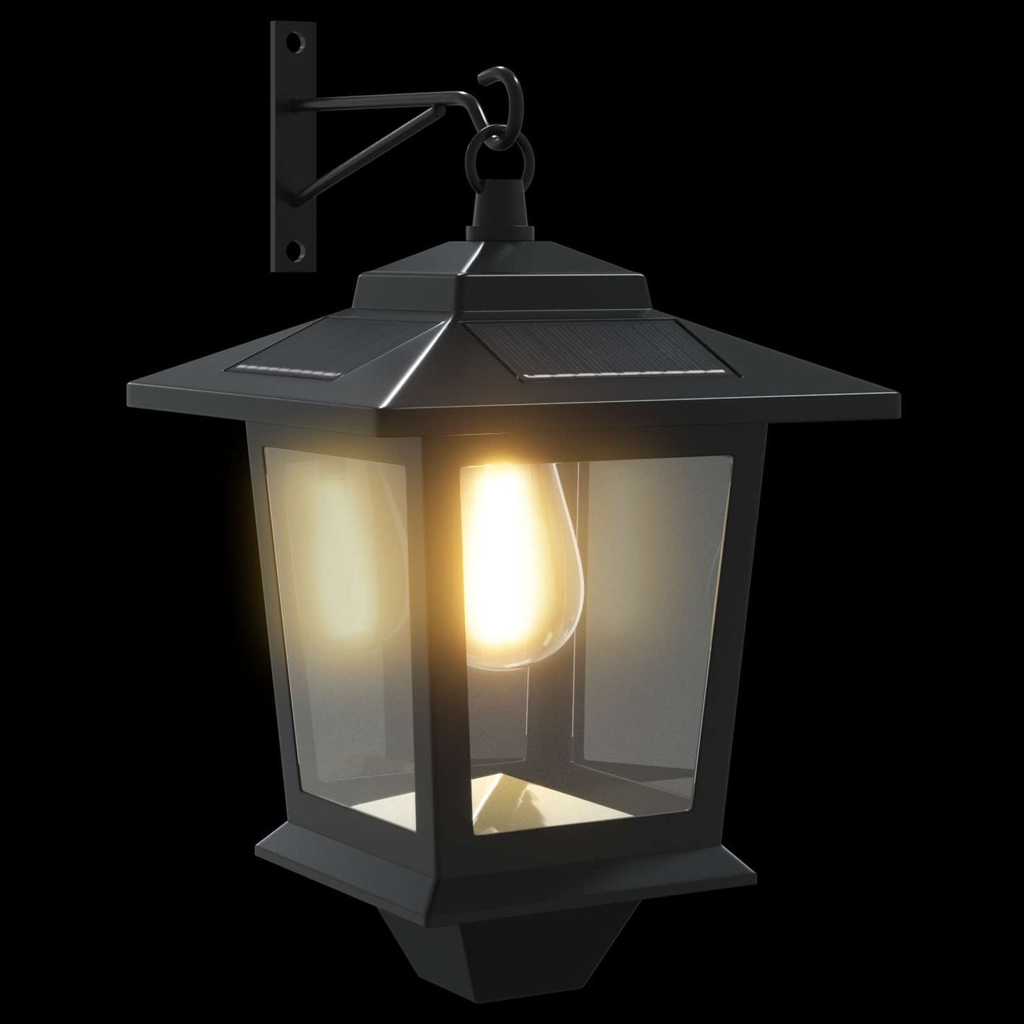 Veggmontert Lampe with LED Bulb 2 stk. Svart 19 x 14 x 25 cm