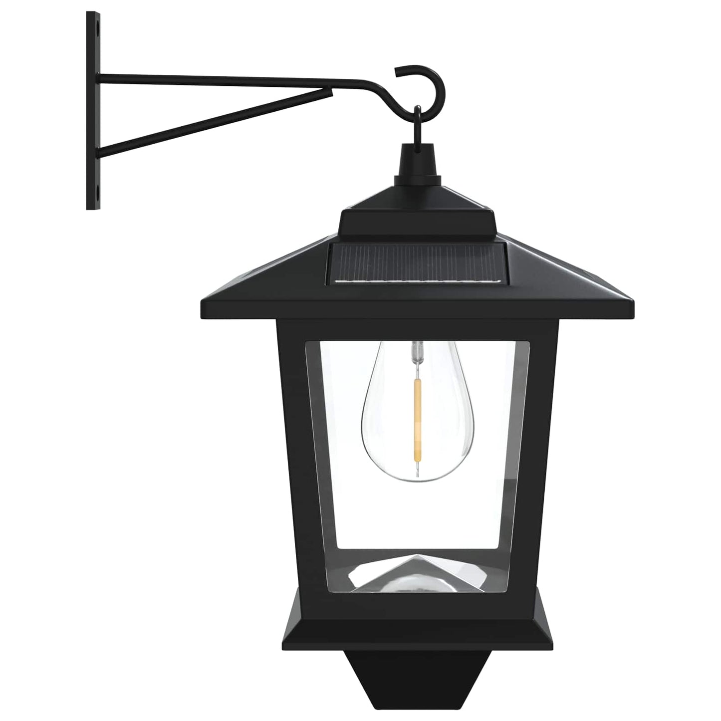 Veggmontert Lampe with LED Bulb 2 stk. Svart 19 x 14 x 25 cm