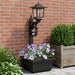 Lysstolpe med Plantekasse Svart 29 x 28 x 74 cm ABS og PP