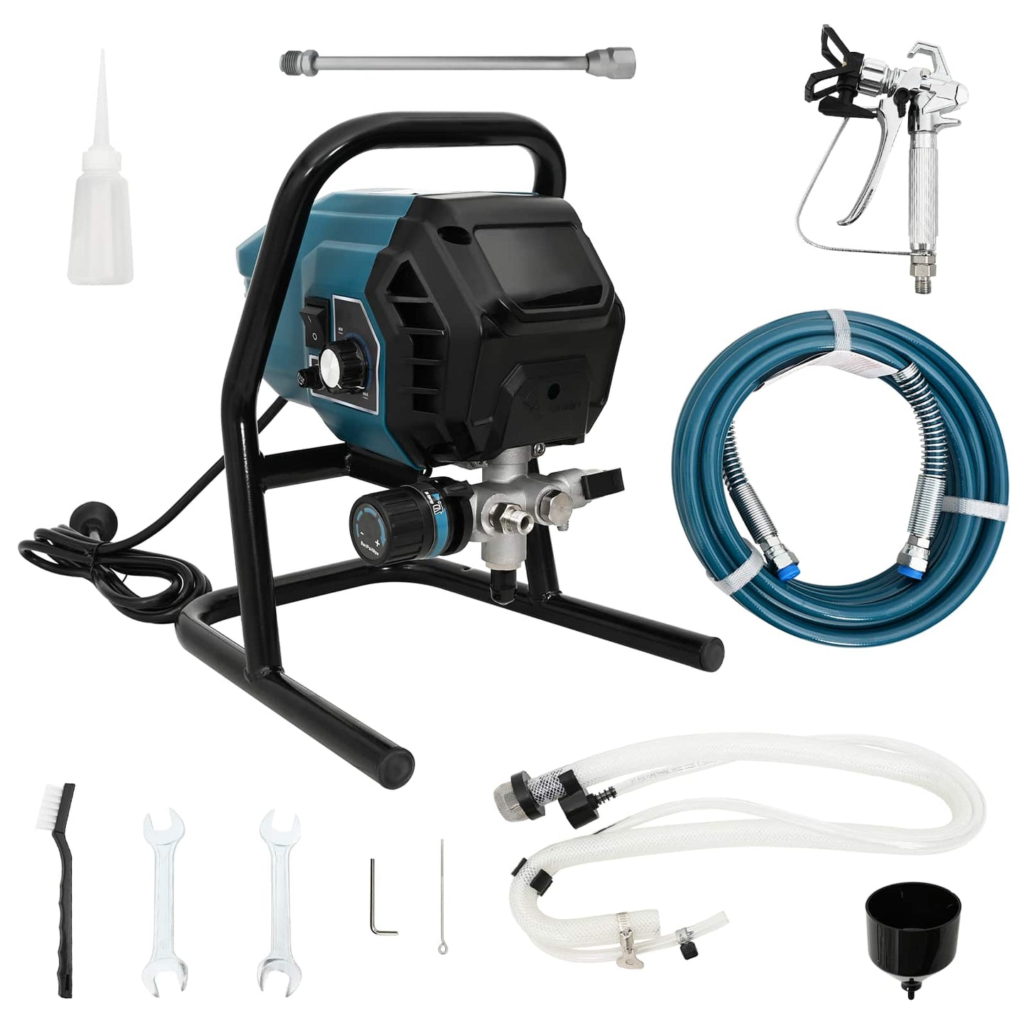 Uten-luft malingsprøyte 7,6 m Slange 220V 1,5 L/min 200 Bar
