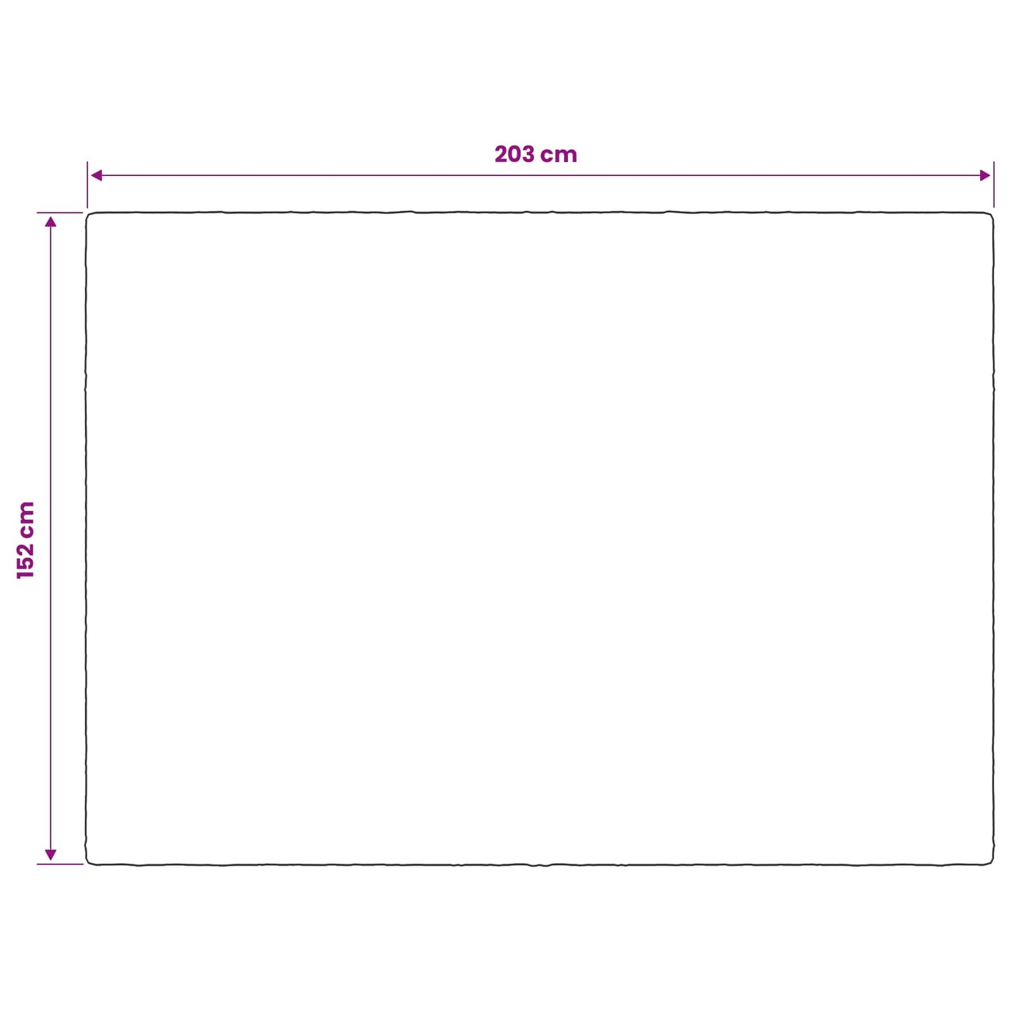 Vektet Teppe Hvit 152 x 203 cm 7 kg 100% Bomull 205T