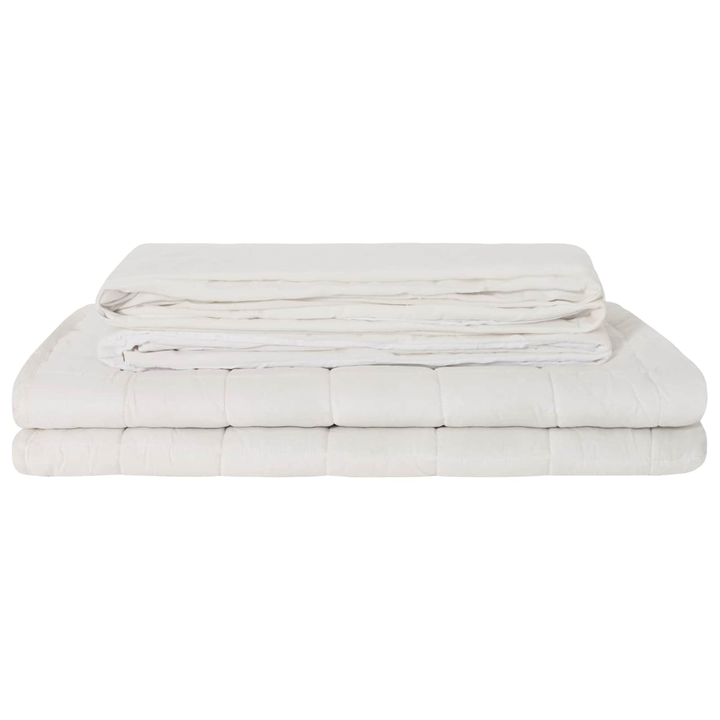 Vektet Teppe Hvit 200 x 220 cm 13 kg 100% Bomull 205T