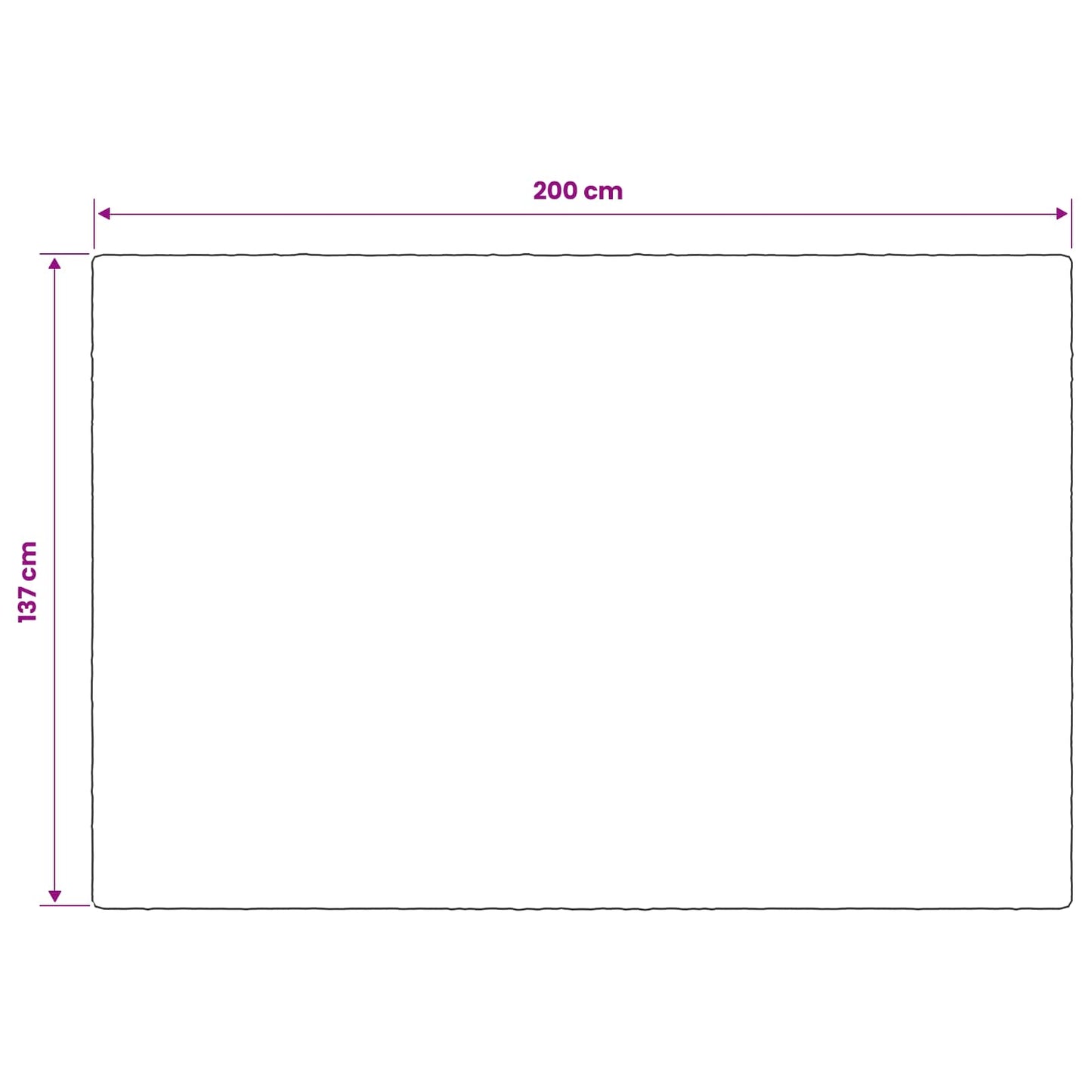 Vektet Teppe Antrasitt 137 x 200 cm 10 kg 100% Bomull 205T