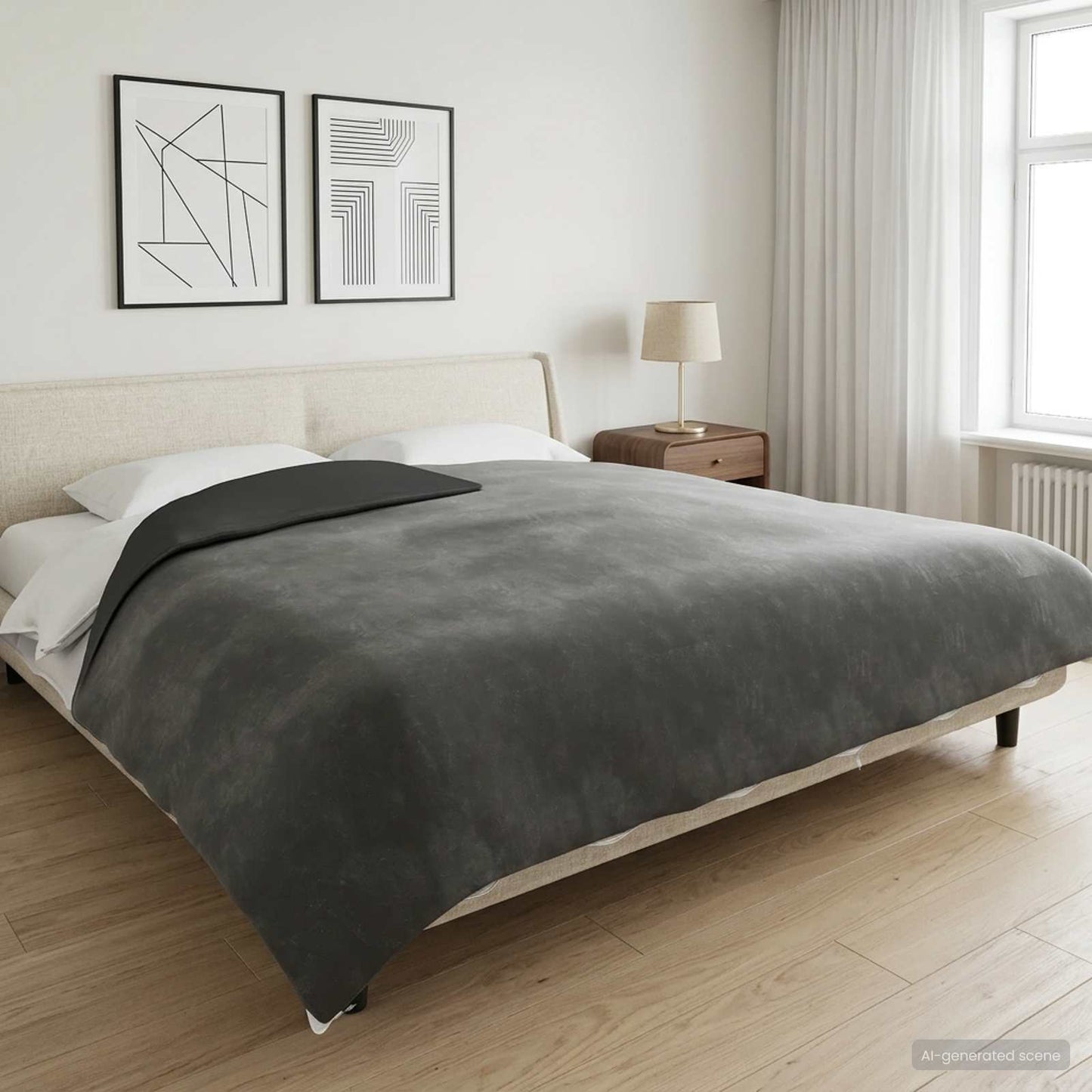 Vektet Teppe Antrasitt 200 x 230 cm 9 kg 100% Bomull 205T