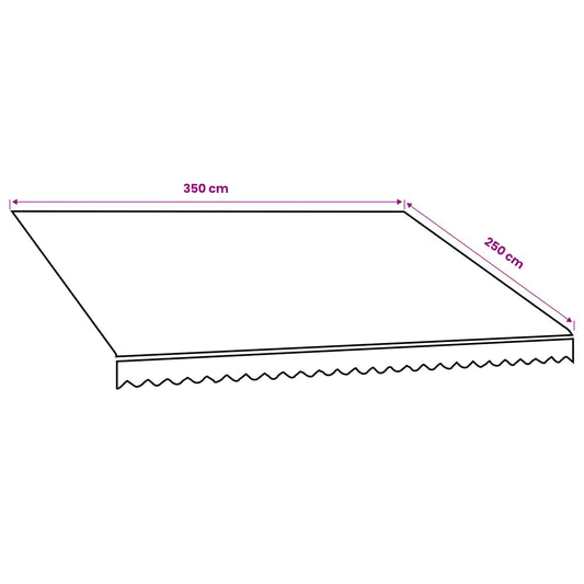 Reserveduk til markise Oransje og Brunt 350 x 250 cm Polyester