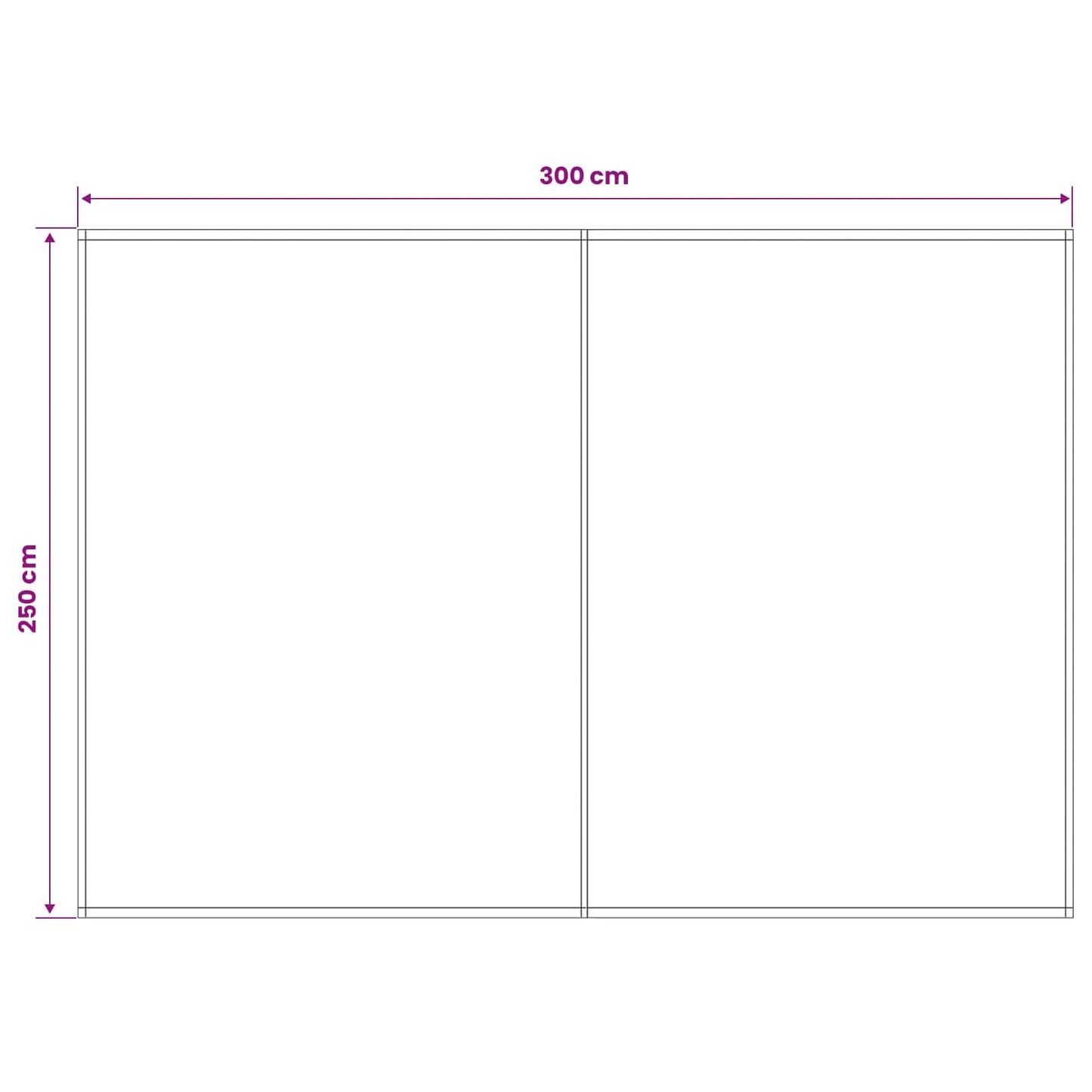 Reserveduk til markise Rød og Hvit 300 x 250 cm Polyester