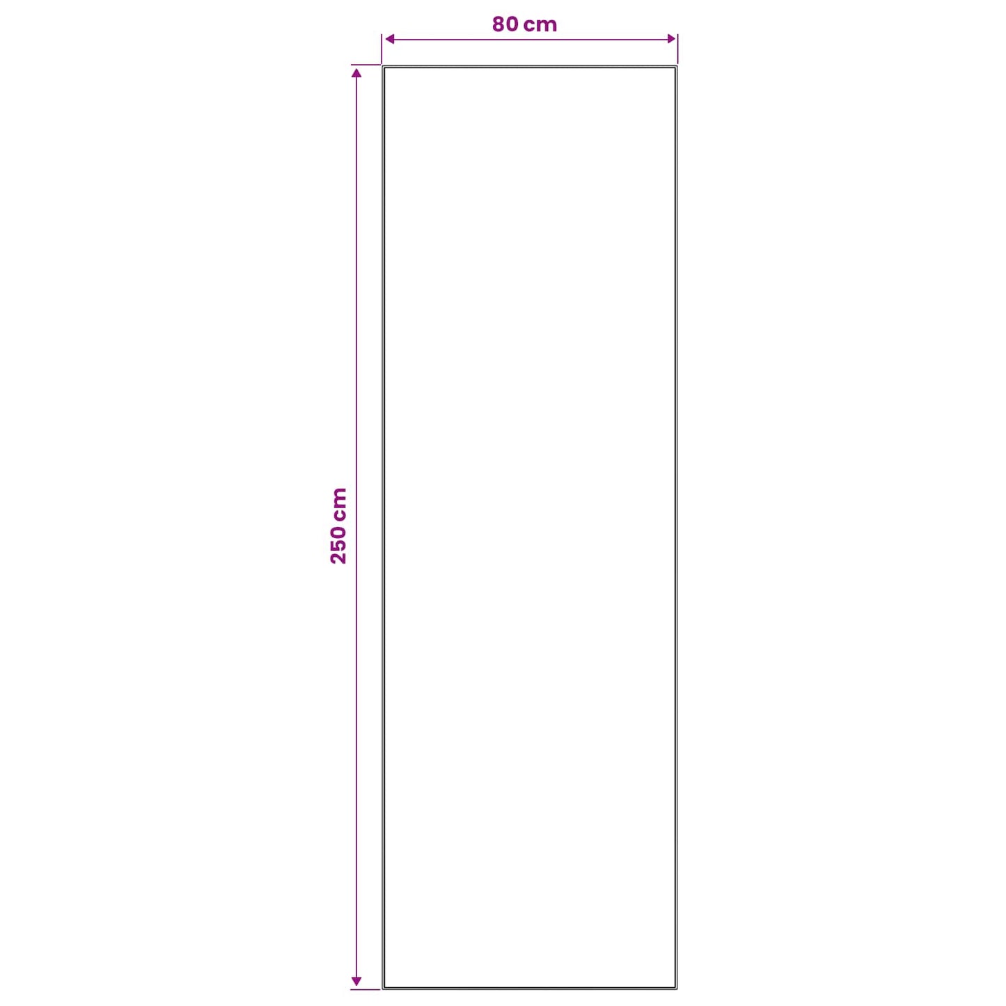 Teppe Runner LESAKA fargerik 80 x 250 cm Diamant fløyel