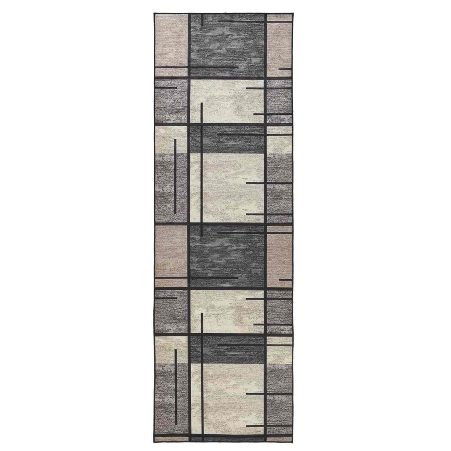 Teppe Runner LESAKA Brun 80 x 300 cm Diamant fløyel