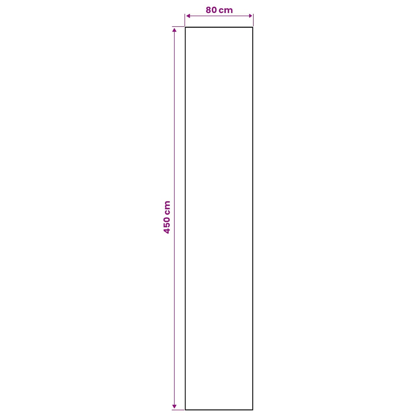Teppe Runner LESAKA Brun 80 x 450 cm Diamant fløyel