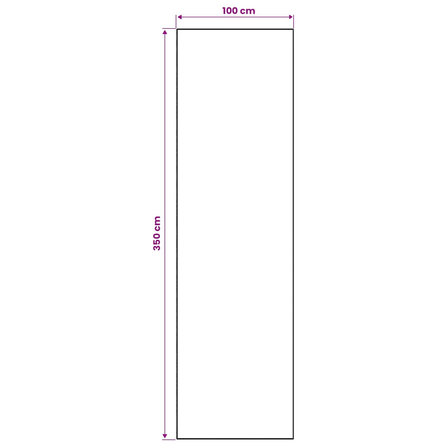 Teppe Runner LESAKA Brun 100 x 350 cm Diamant fløyel