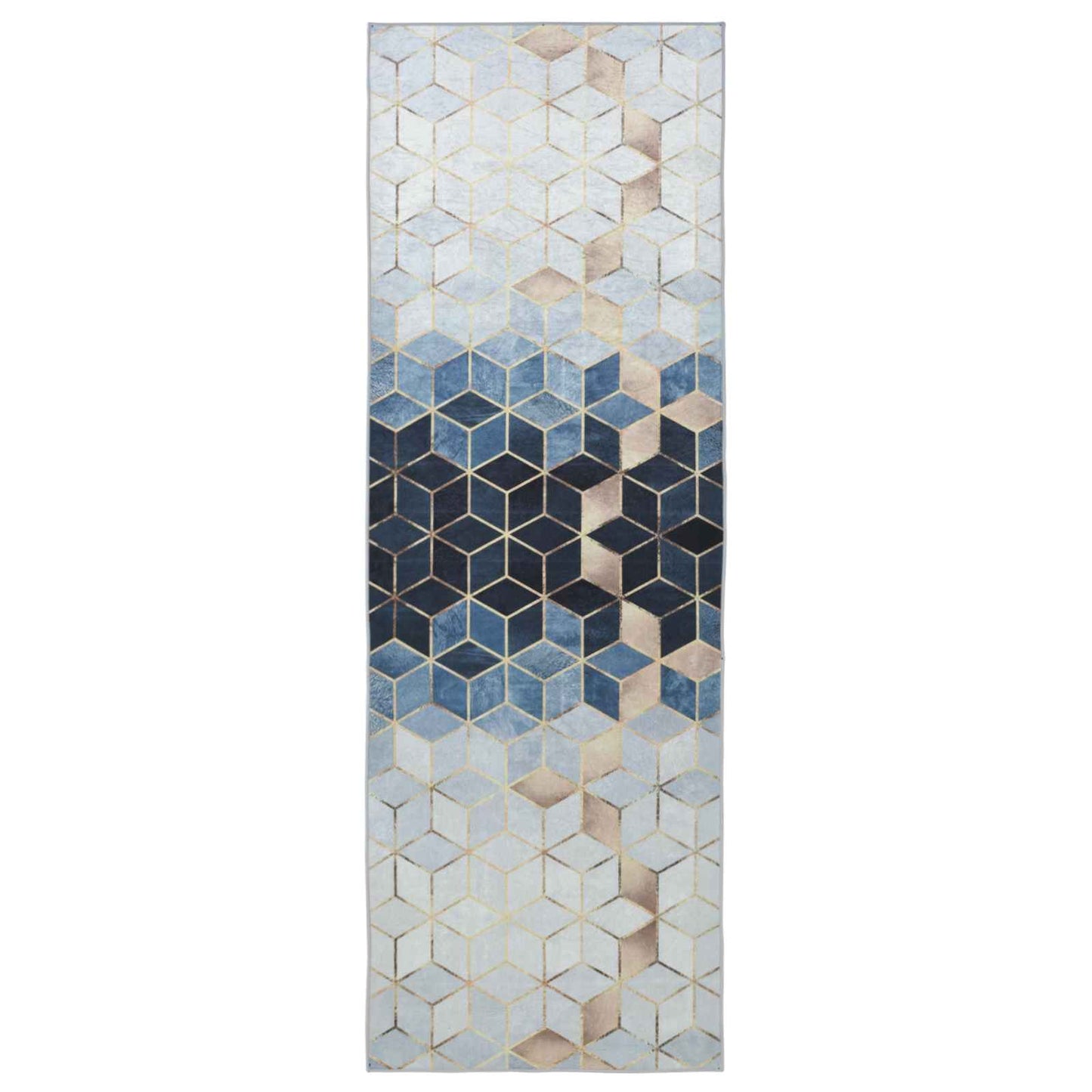 Teppe Runner LESAKA Sølv 50 x 350 cm Diamant fløyel
