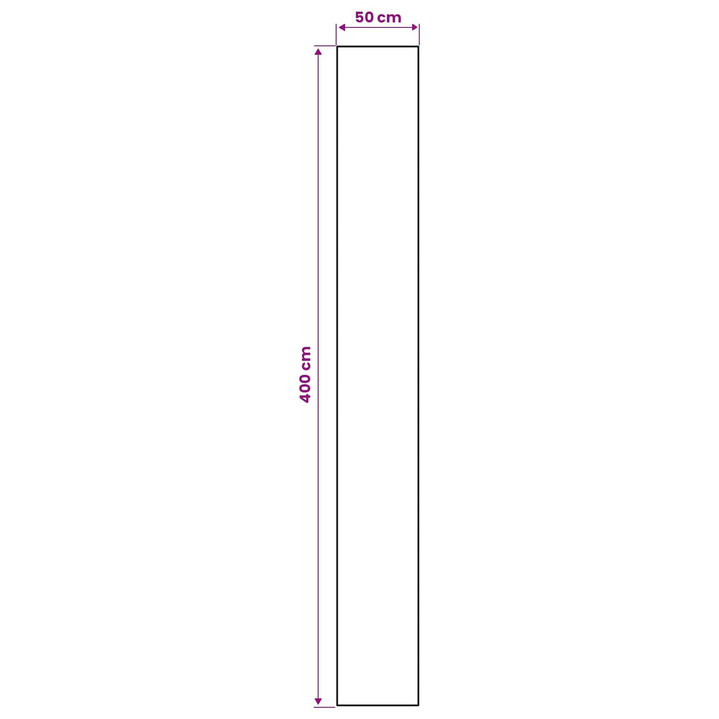Teppe Runner LESAKA Sølv 50 x 400 cm Diamant fløyel