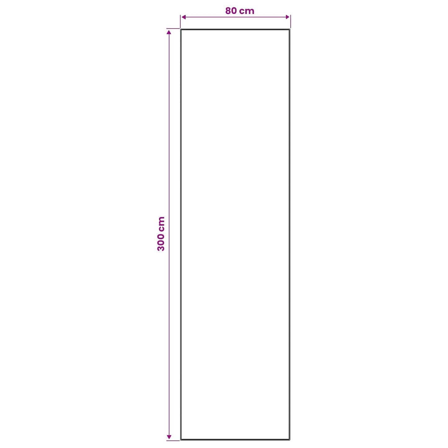 Teppe Runner LESAKA Sølv 80 x 300 cm Diamant fløyel