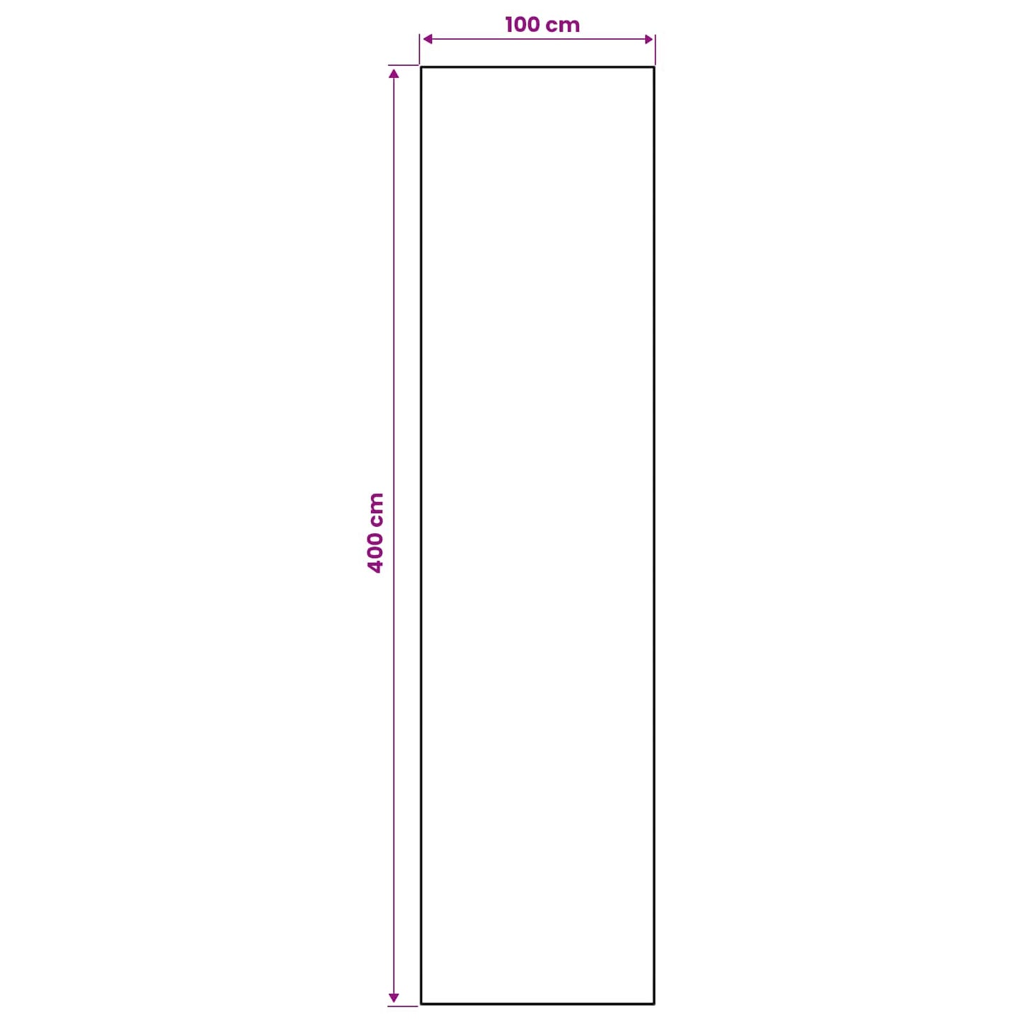 Teppe Runner LESAKA Sølv 100 x 400 cm Diamant fløyel