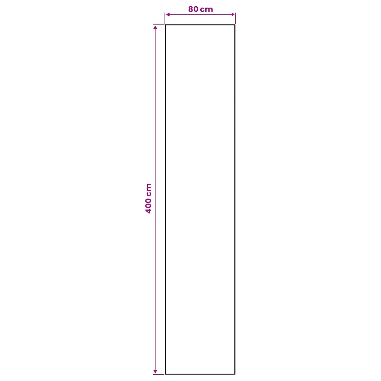 Teppe Runner LESAKA fargerik 80 x 400 cm Diamant fløyel