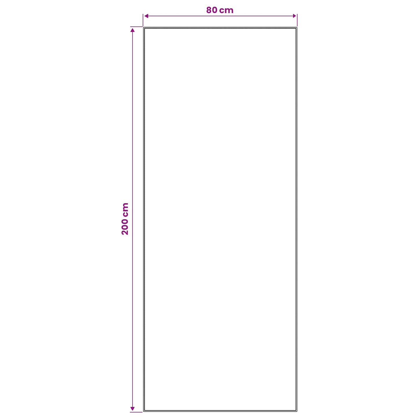 Teppe Runner LESAKA Svart og hvit 80 x 200 cm Diamant fløyel