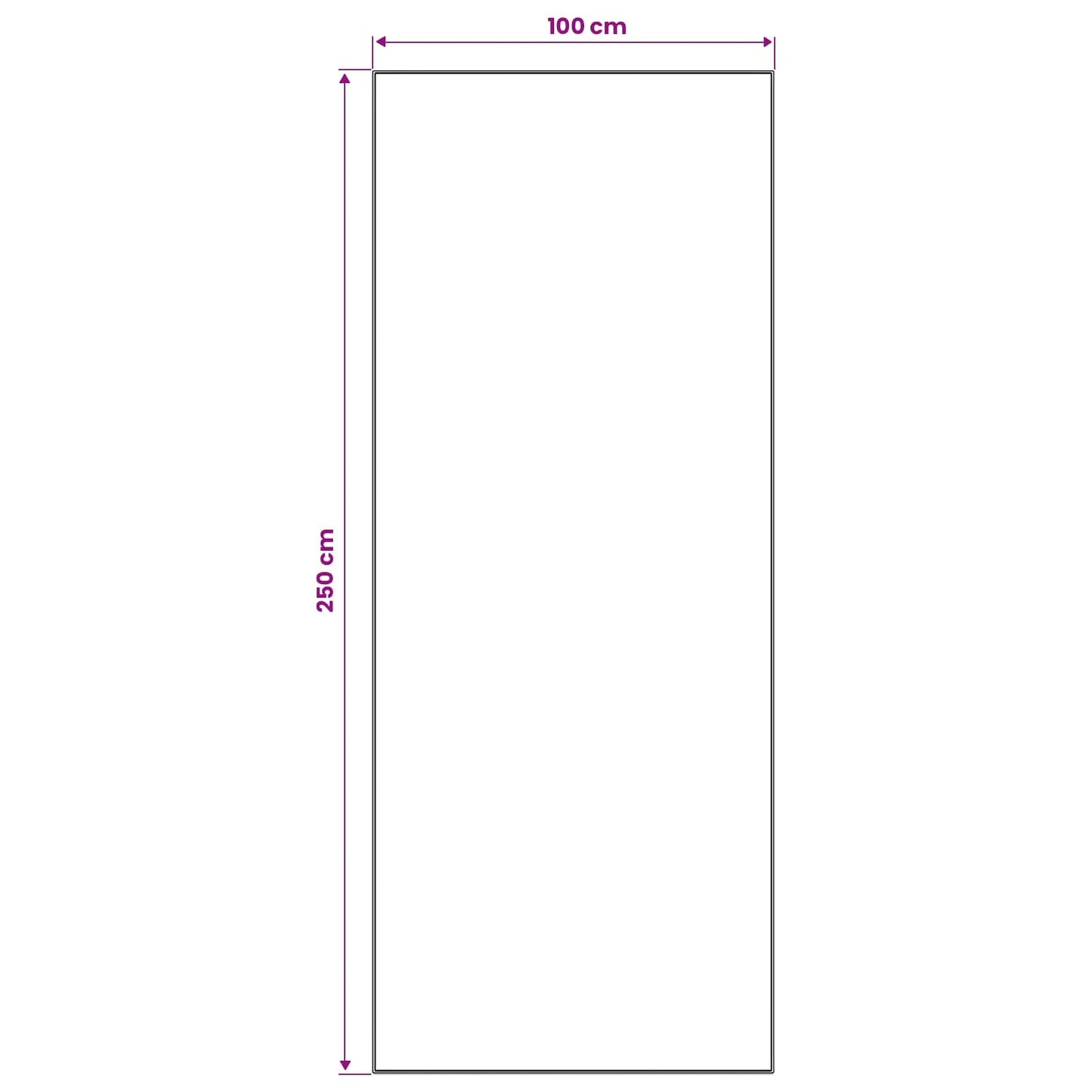 Teppe Runner LESAKA Svart og hvit 100 x 250 cm Diamant fløyel