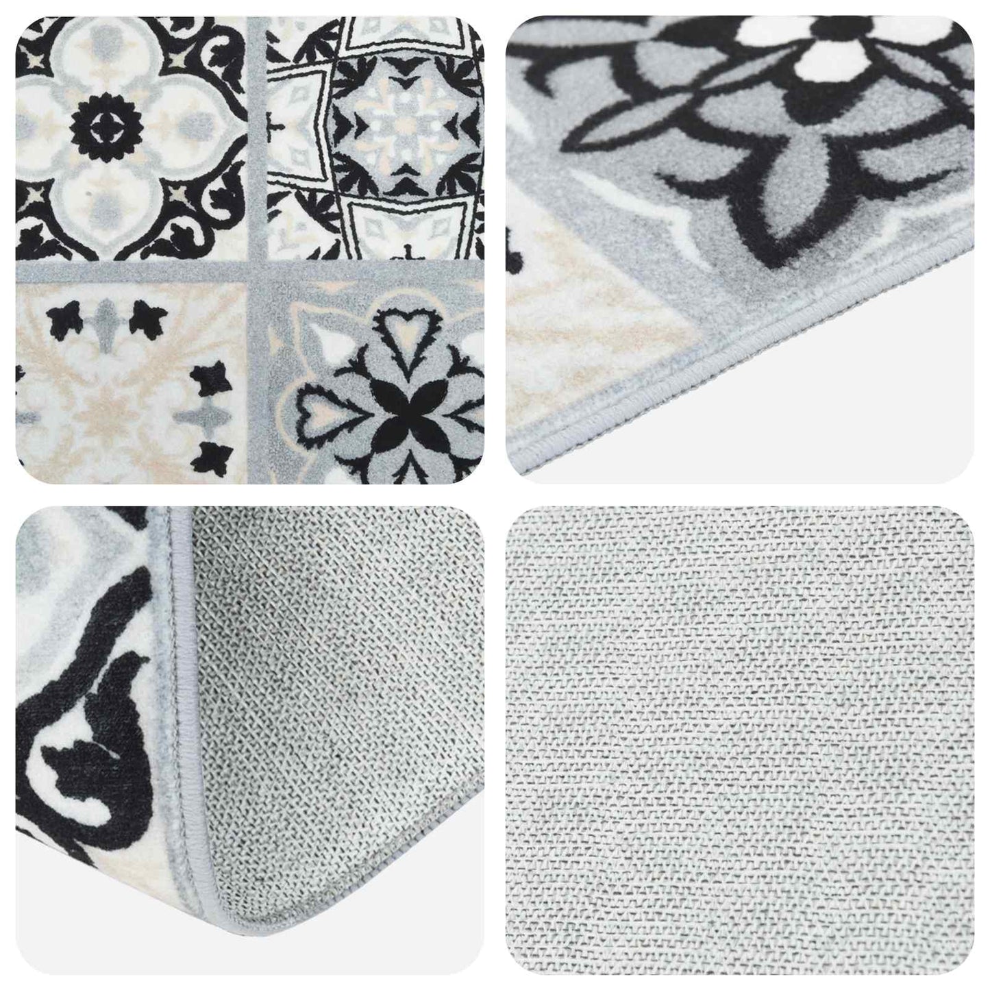 Teppe Runner ORIZ 1150 gsm Grå og svart