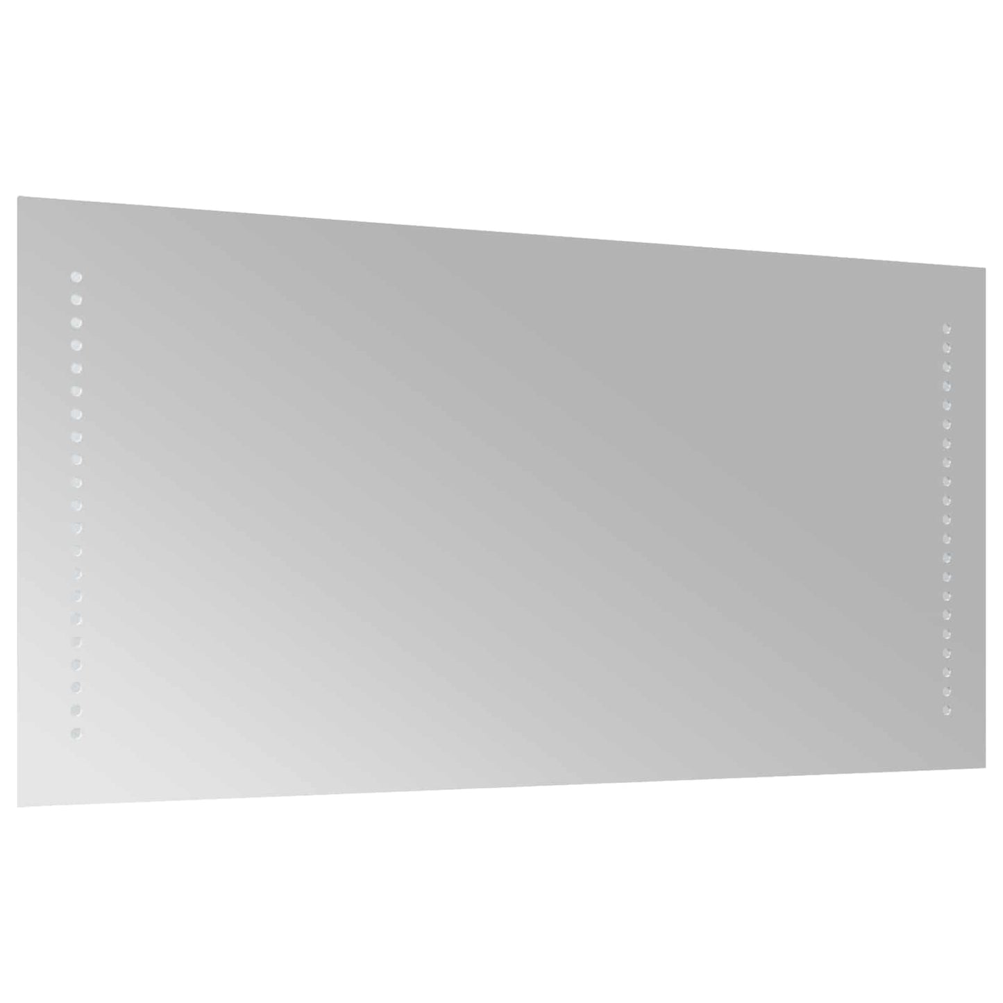 LED Badevindu Gjennomsiktig 80 x 40 cm herdet glass Rektangulær