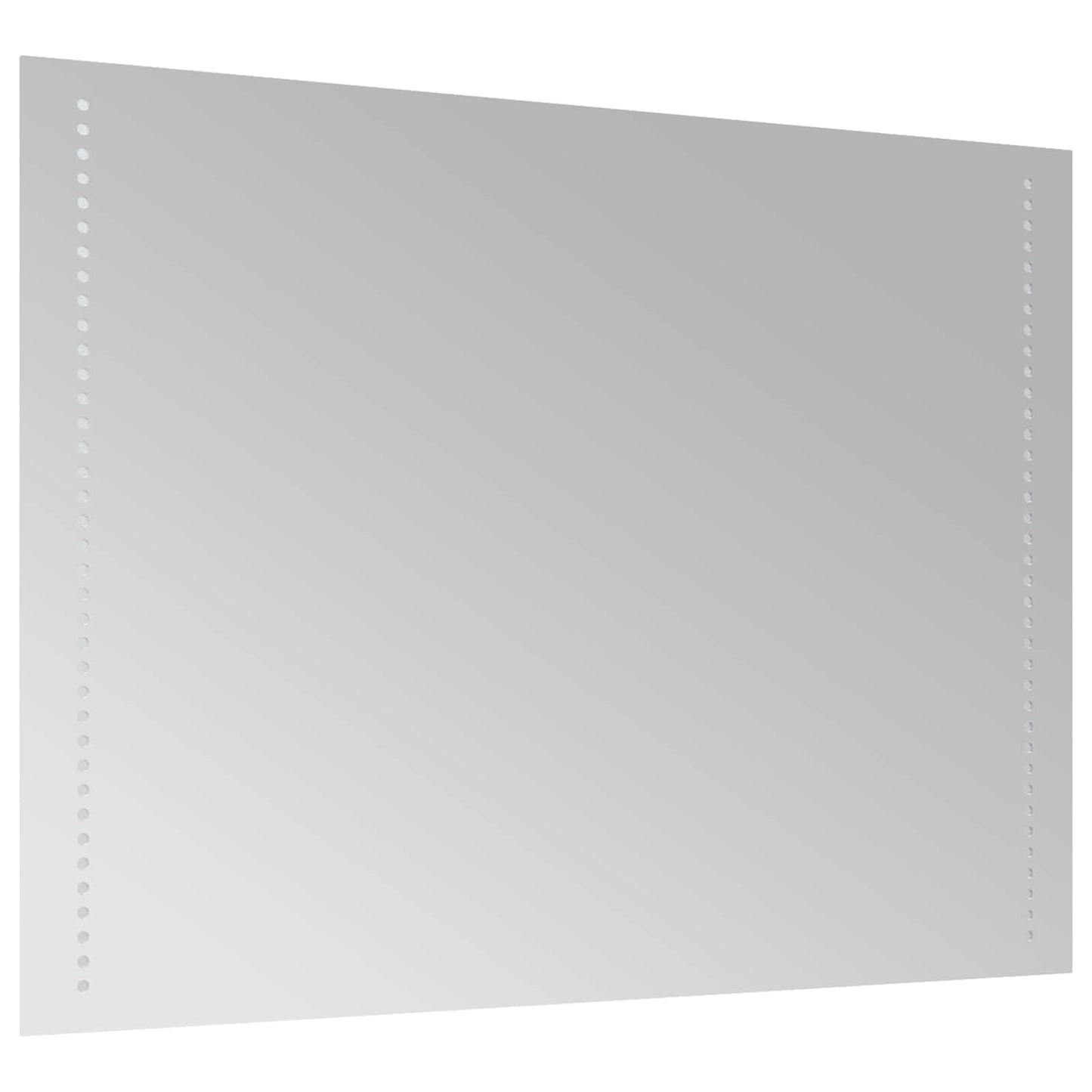 LED Badevindu Gjennomsiktig 80 x 60 cm herdet glass Rektangulær