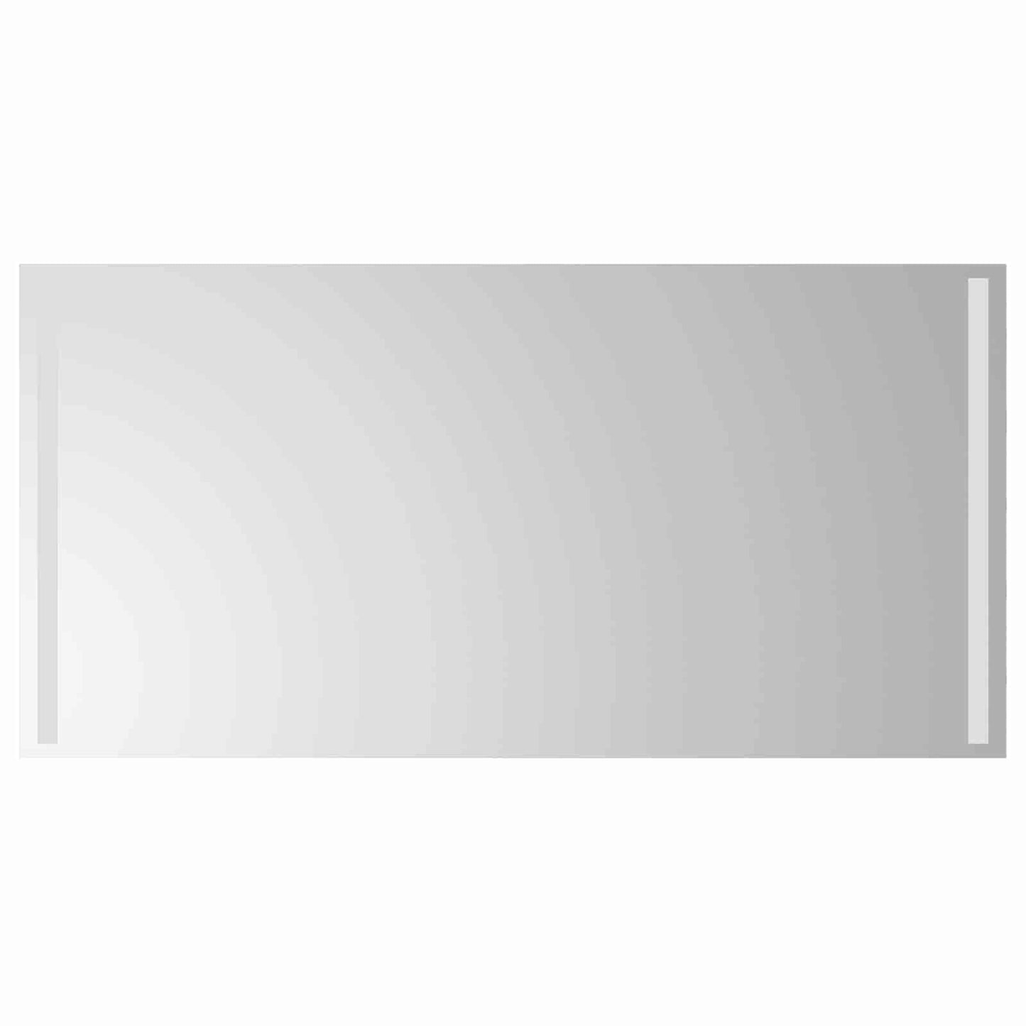 LED Badevindu med speil Gjennomsiktig 100 x 50 cm herdet glass