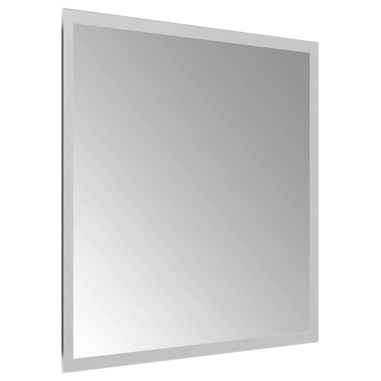 LED Badevindu med speil Gjennomsiktig 40 x 40 cm herdet glass