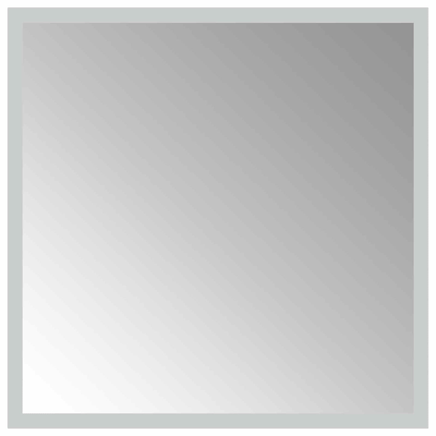 LED Badevindu med speil Gjennomsiktig 40 x 40 cm herdet glass