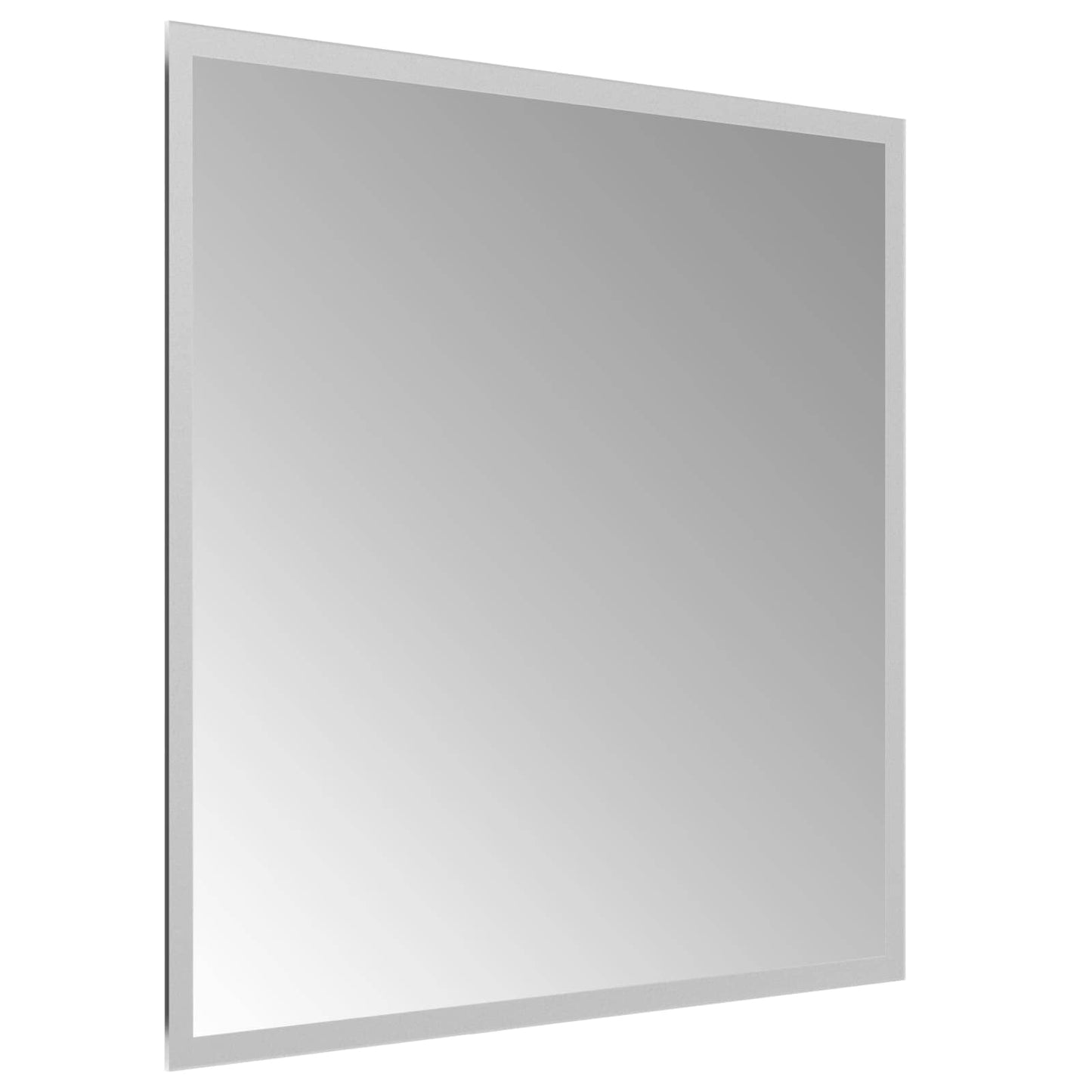 LED Badevindu med speil Gjennomsiktig 50 x 50 cm herdet glass
