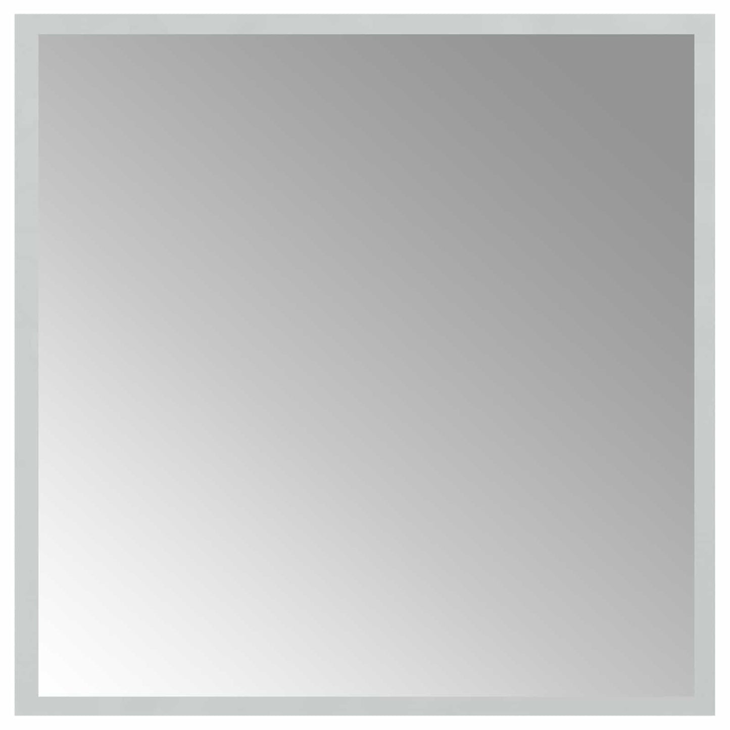 LED Badevindu med speil Gjennomsiktig 50 x 50 cm herdet glass