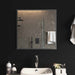 LED Badevindu med speil Gjennomsiktig 60 x 60 cm herdet glass