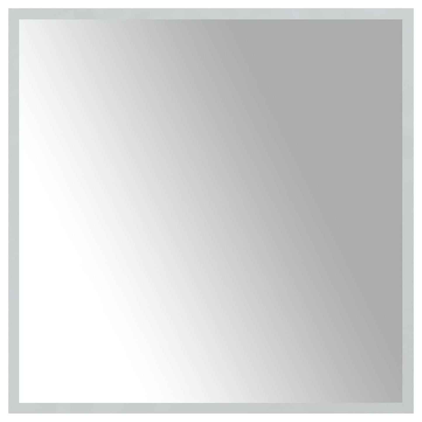 LED Badevindu med speil Gjennomsiktig 60 x 60 cm herdet glass